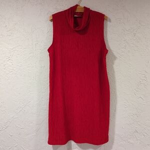JPLA Sleeveless Red Cowl Neck Short Dress Women's Size 12 Holiday Classic Party